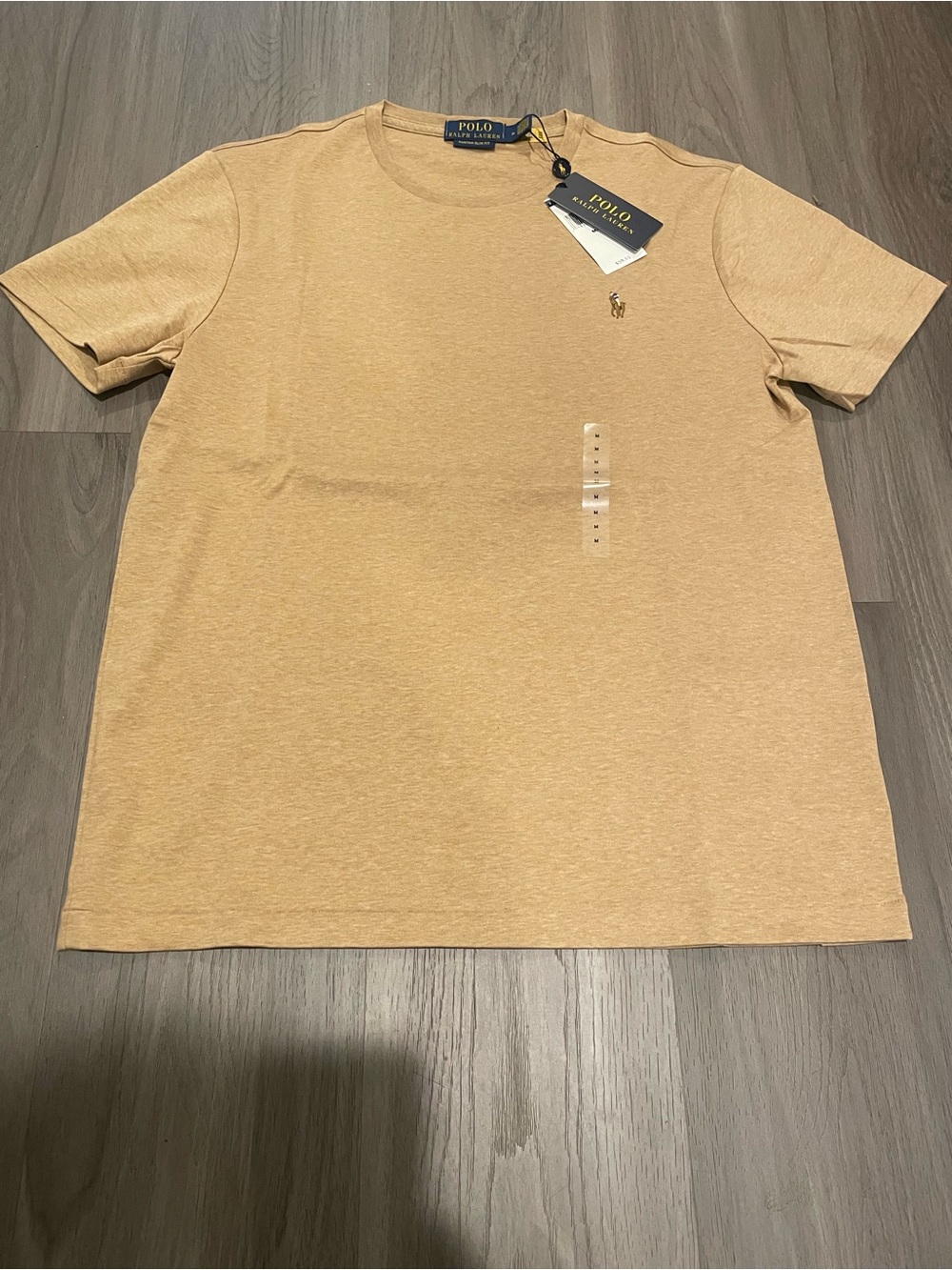 New Men’s Ralph Lauren Polo t-shirt — Camel — Size M